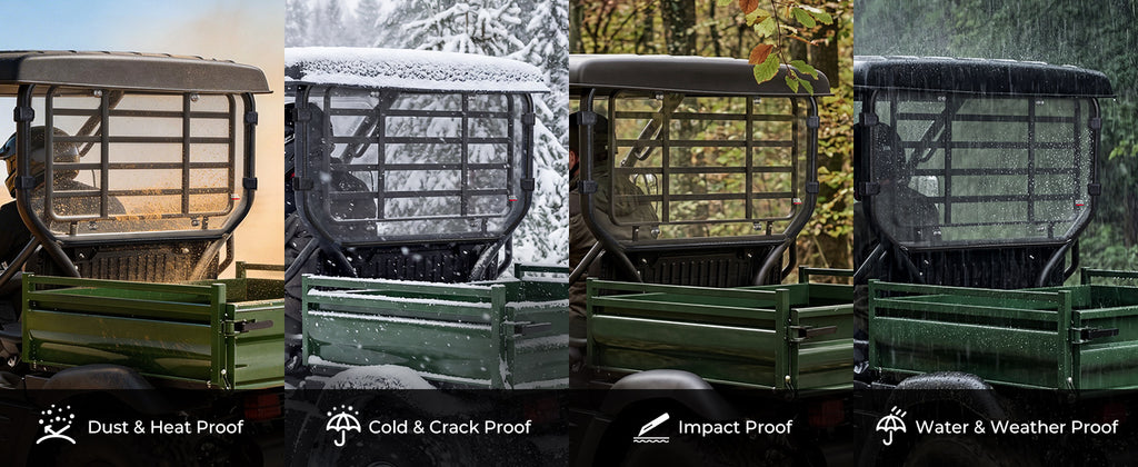 UTV Rear Windshield For Kawasaki Mule SX — manufacturer image 4