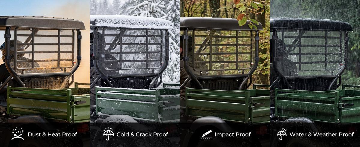 UTV Rear Windshield For Kawasaki Mule SX — manufacturer image 4