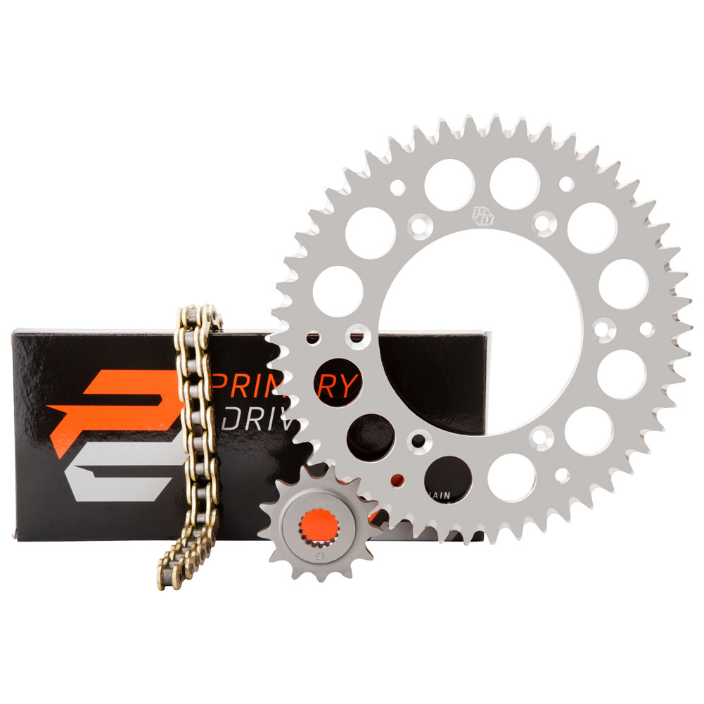 Primary Drive Aluminum Rear/Gold X-Ring Chain and Sprocket Kit #1021390153