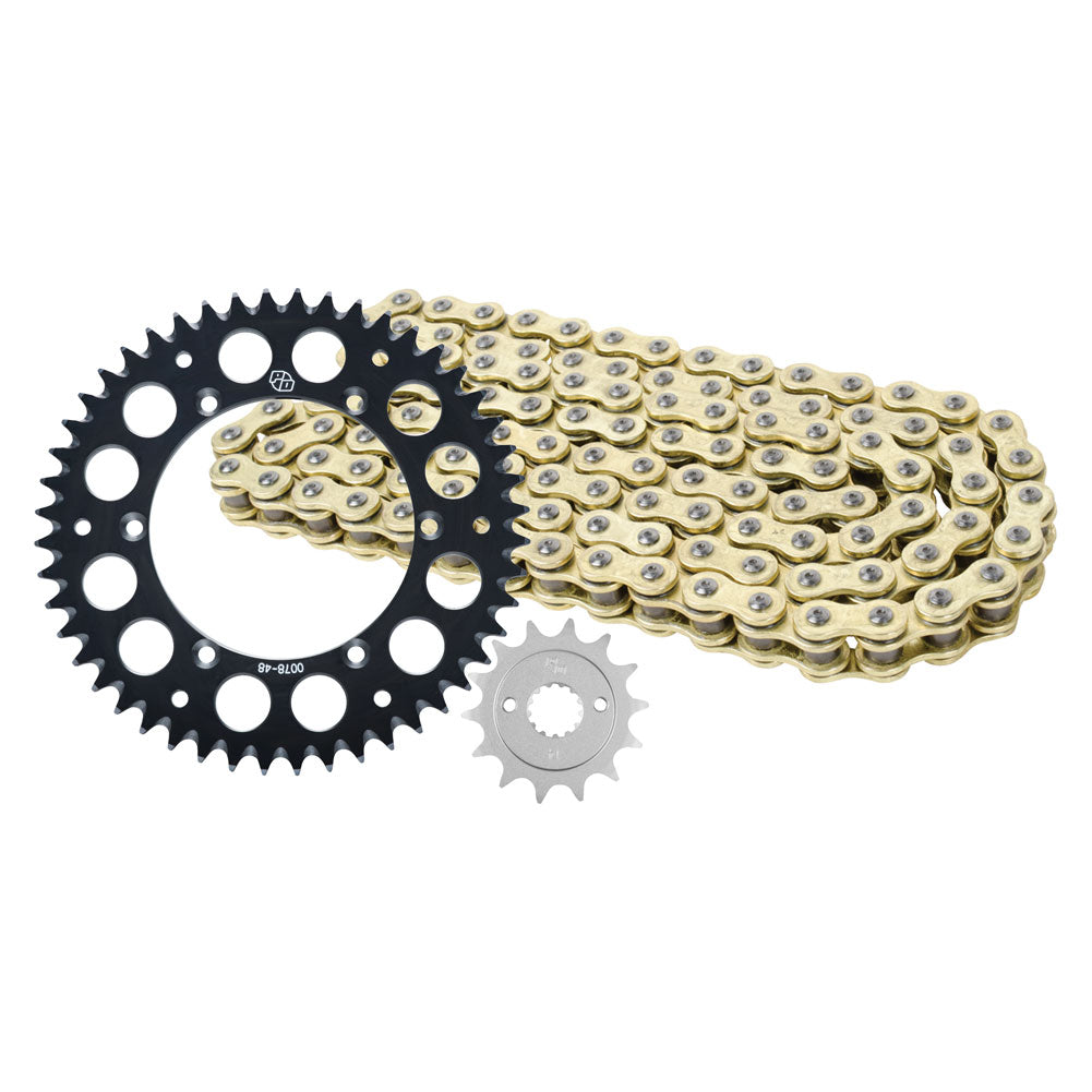 Primary Drive Aluminum Rear/Gold X-Ring Chain and Sprocket Kit #1021390293