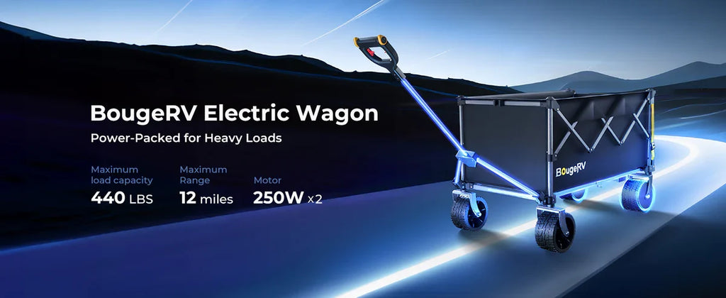 BougeRV Electric Foldable Utility Camping Wagon with Power Bank — manufacturer image 1