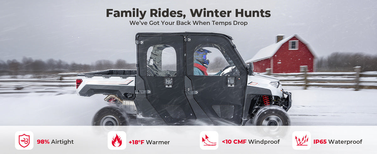 UTV Doors With Steel Frame for Polaris Ranger CREW XP 1000 2019-2026 — manufacturer image 1