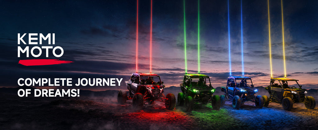 UTV/ATV Universal RGB Whipless LED Whip Lights with Turn Signal — manufacturer image 1