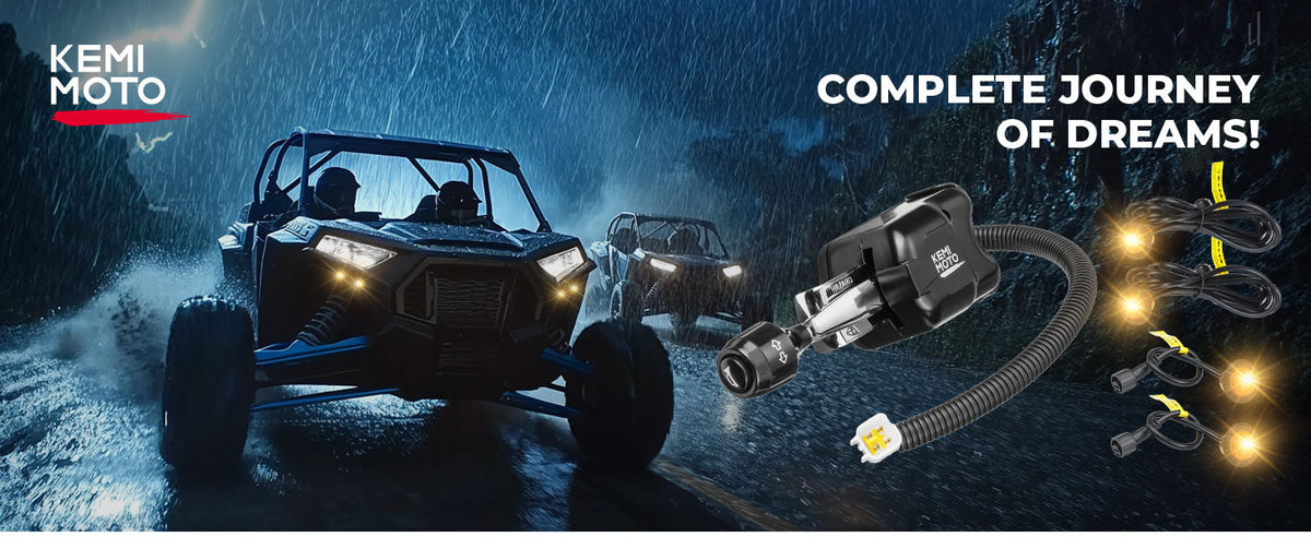 UTV/ATV Universal Turn Signal Kit with Column Switch & Horn — manufacturer image 1
