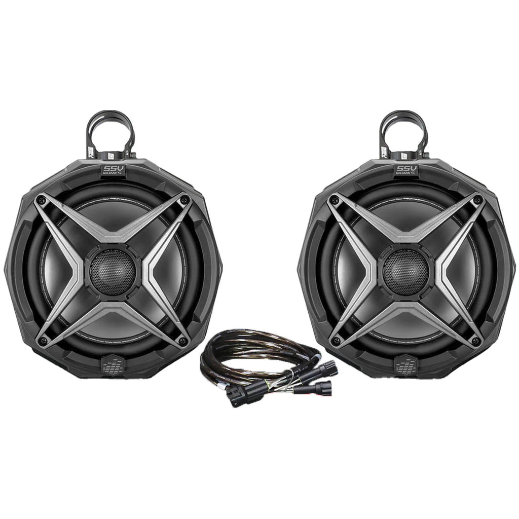 SSV Works Polaris RZR Pro Ride Command 8-inch cage mounted speaker pods