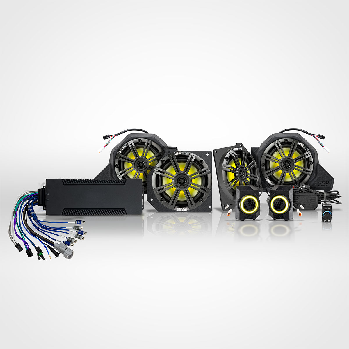 2024-2027 Polaris Xpedition ADV & XP, 1800w 7-Speaker Phase-5 K-Spec Plug-&-Play Audio Kit For Ride Command
