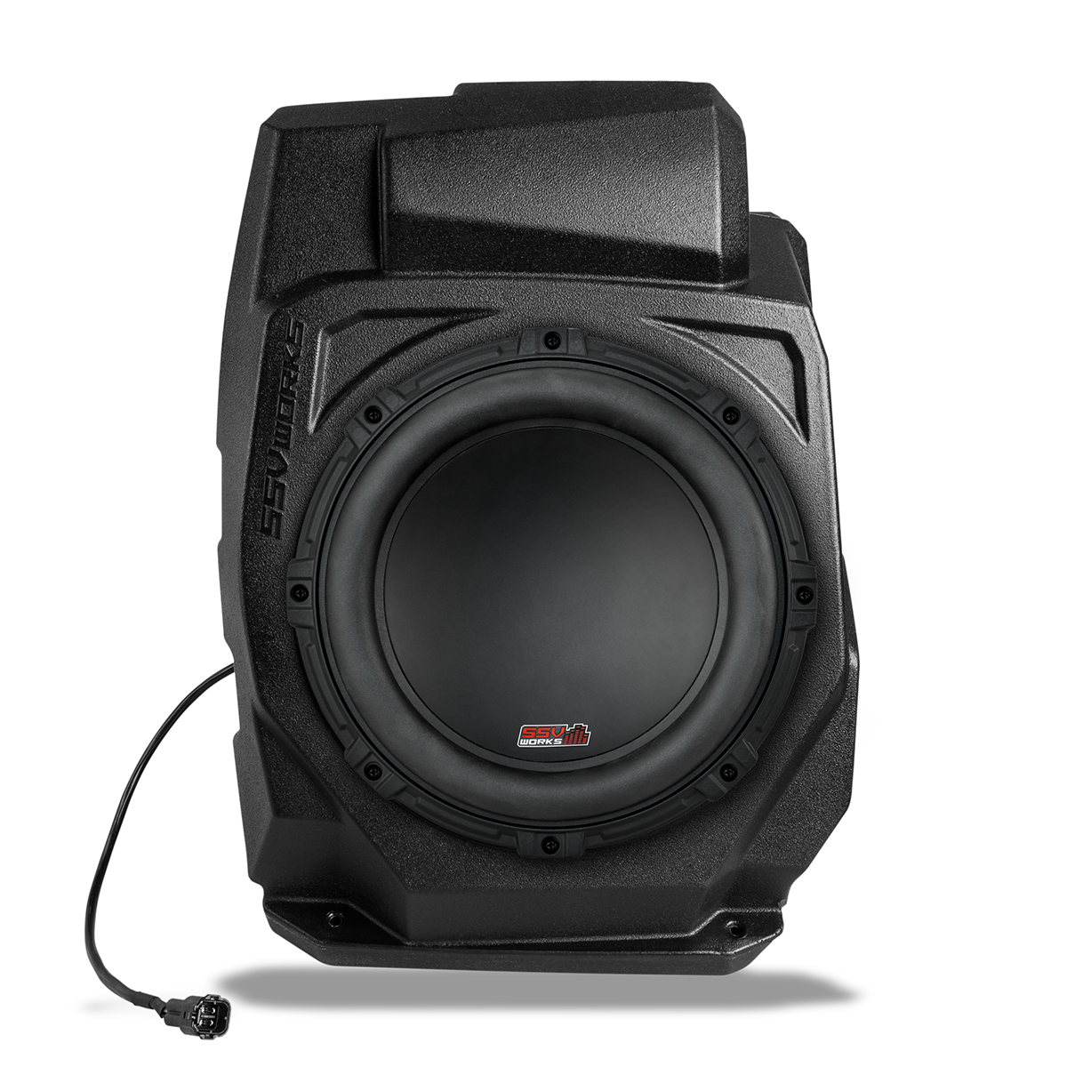 SSV Works 2025-2026 Polaris RZR Pro under-dash 10-inch ported subwoofer enclosure
