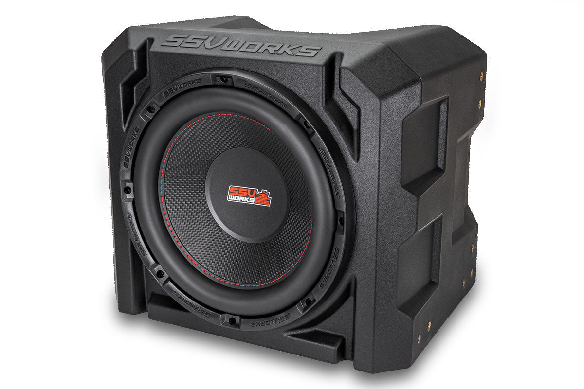 SSV Works universal 10-inch subwoofer enclosure with subwoofer