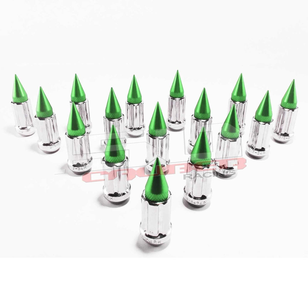 10 x 1.25 mm Spiked Lug nuts Chrome - 16 Pack