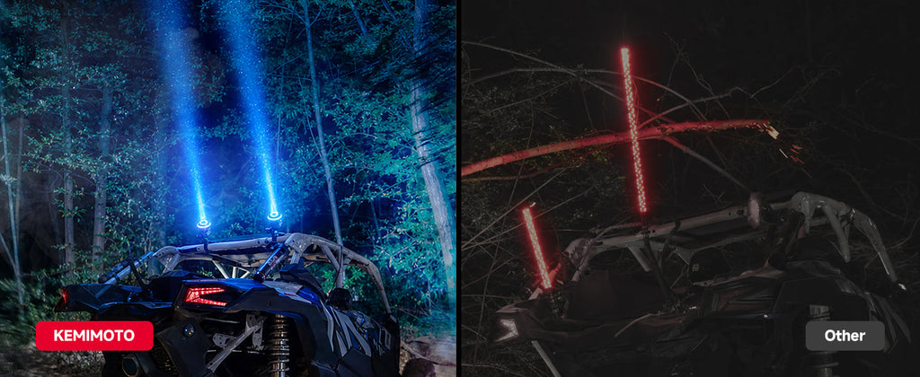 UTV/ATV Universal RGB Whipless LED Whip Lights with Turn Signal — manufacturer image 2