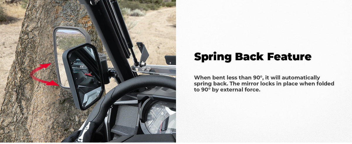 Side Mirrors with Spring Back Feature for Polaris General 1000 / XP 1000 / 4 1000 (2016–2026) — manufacturer image 3