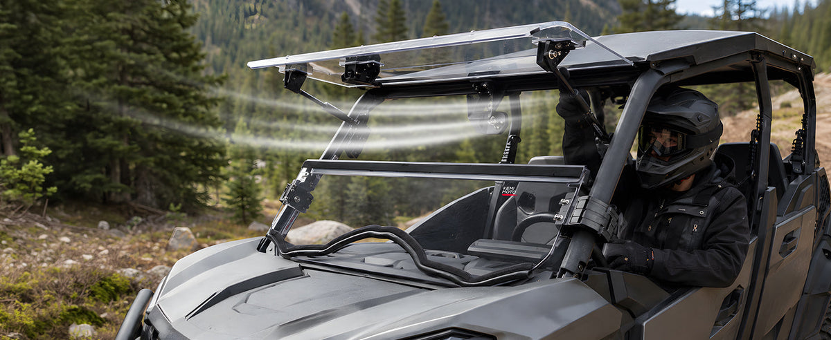 3-in-1 Flip Windshield For Can-Am Commander (2011–2020) — manufacturer image 2
