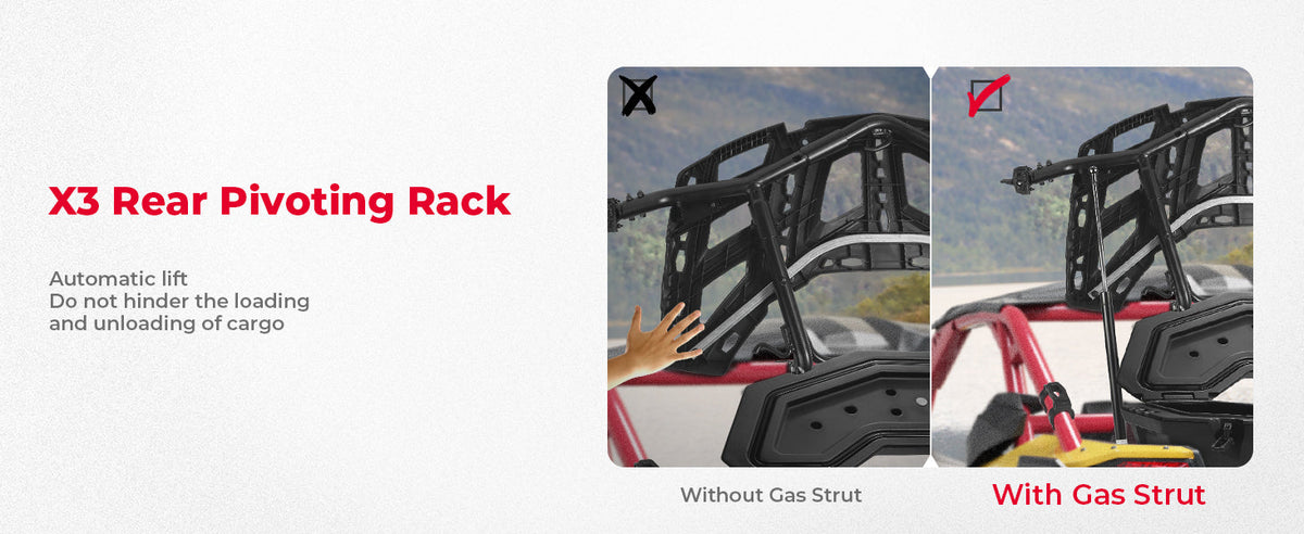 LinQ Pivoting Rack & Rear Storage Box for Maverick X3/MAX — manufacturer image 1