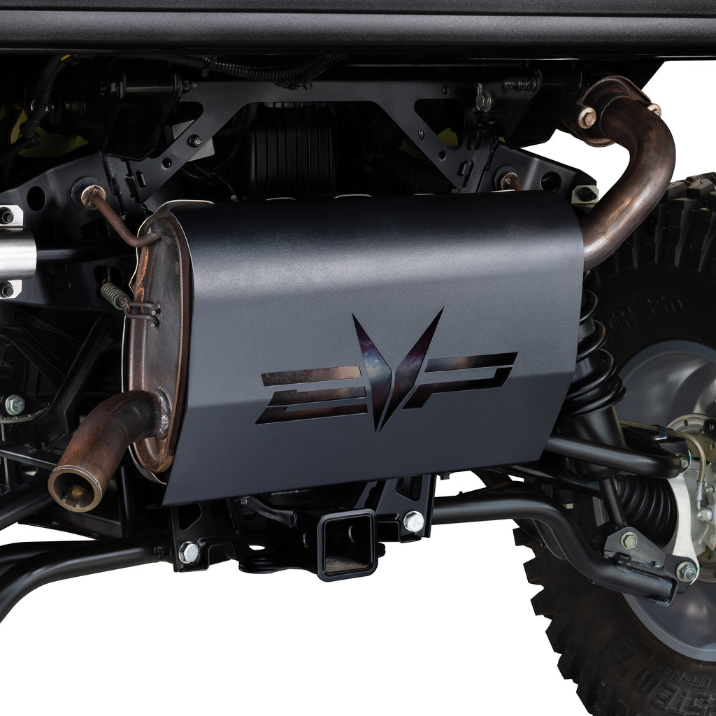 EVP heat shield overview for Polaris Ranger XP 1000 OEM muffler