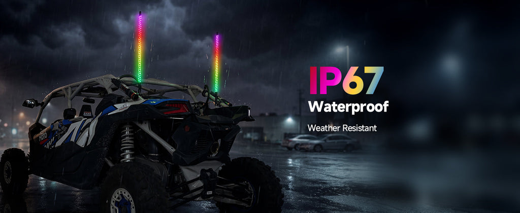UTV/ATV Universal 3FT RGB Spiral LED Whip Lights (2PCS) — manufacturer image 3