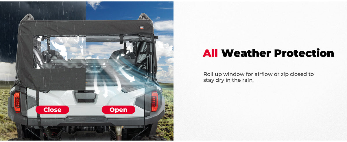 Soft Cargo Camper Bed Cover Rack for Polaris General 1000 / XP 1000 / 4 1000 (2016–2026) — manufacturer image 3