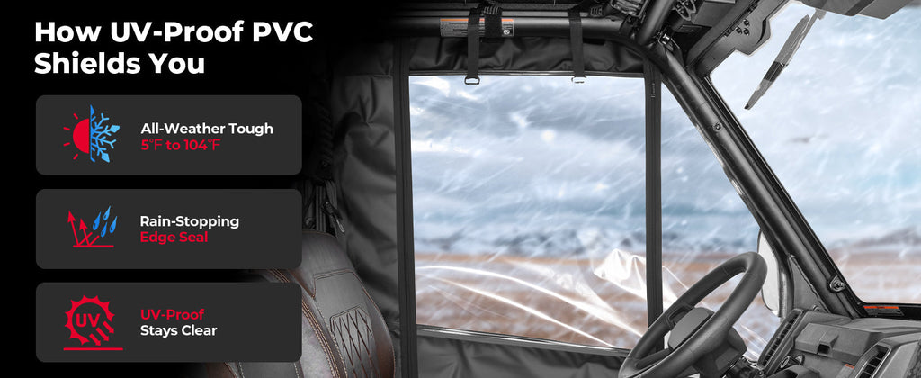 UTV Soft Full Doors Cab Enclosure for CFMOTO UFORCE U10 Pro — manufacturer image 5