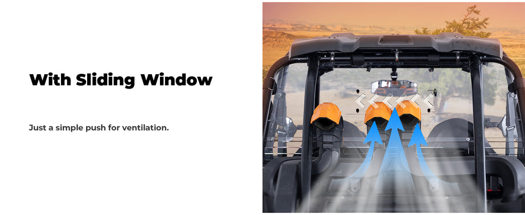 Clear Windshield with Vented Window for Polaris RZR XP 1000 & XP4 1000 (2014–2023) — manufacturer image 3