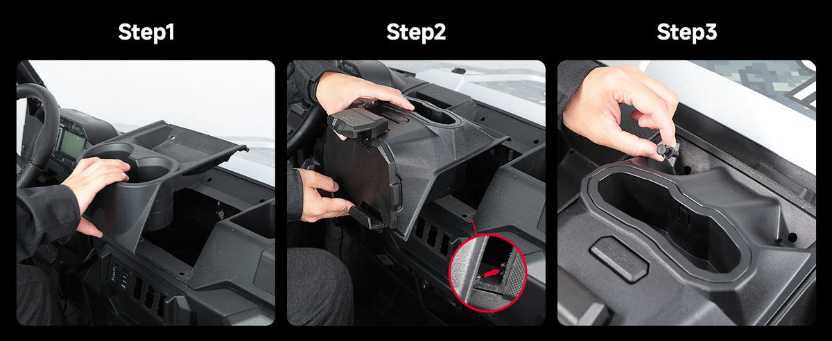 KEMIMOTO Spring Back Tablet Holder for Polaris Ranger 1000 / XP 1000 / Crew — manufacturer image 2