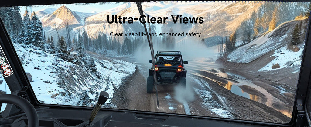7mm Laminated Glass Windshield with Electric Wiper for Can-Am Defender & Defender MAX — manufacturer image 3
