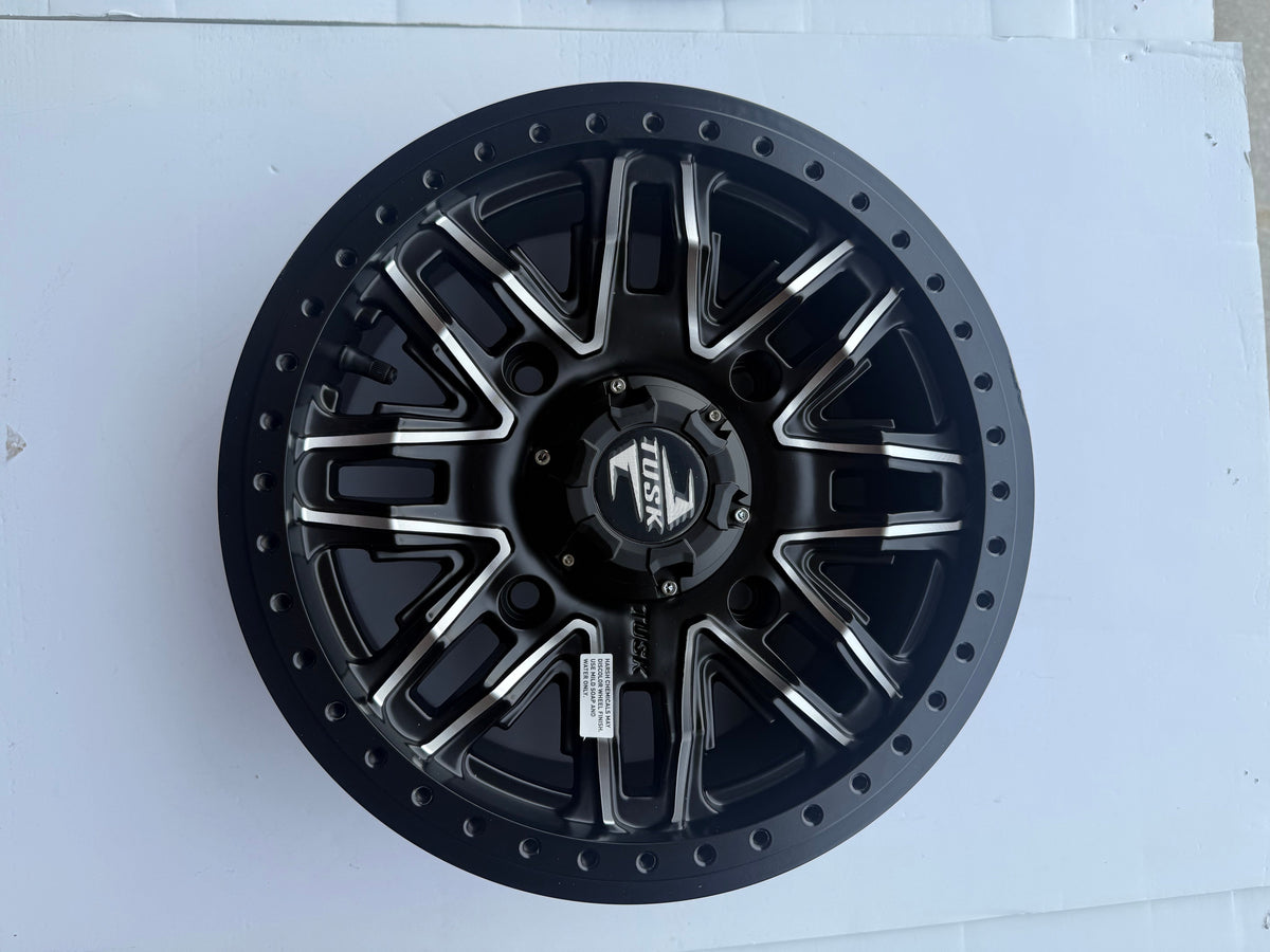 4/156 Tusk 185-278-0012 Nebo Beadlock Wheel 14x7 5.0 + 2.0 Machined/Black