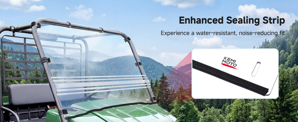UTV Flip Windshield For Kawasaki Mule — manufacturer image 2