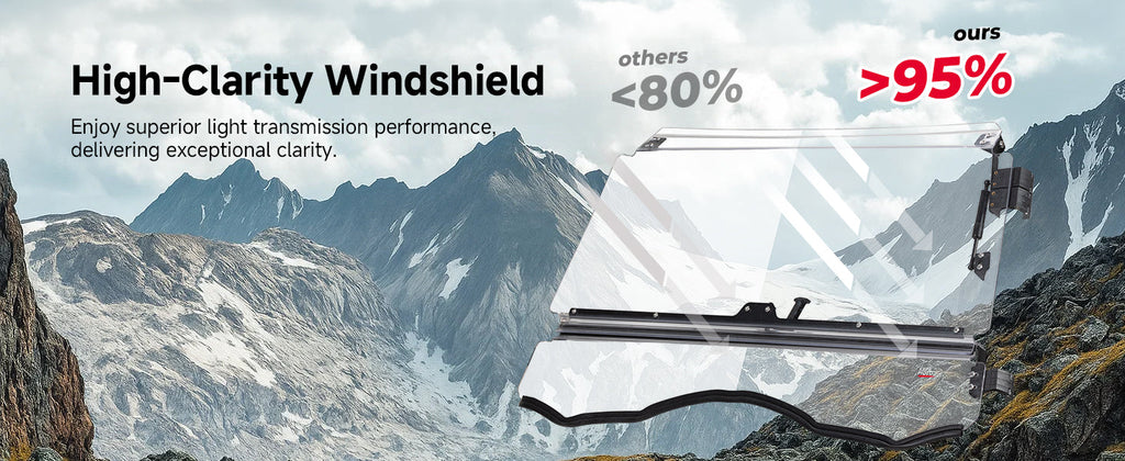3-in-1 Flip Windshield For Can-Am Commander (2011–2020) — manufacturer image 4