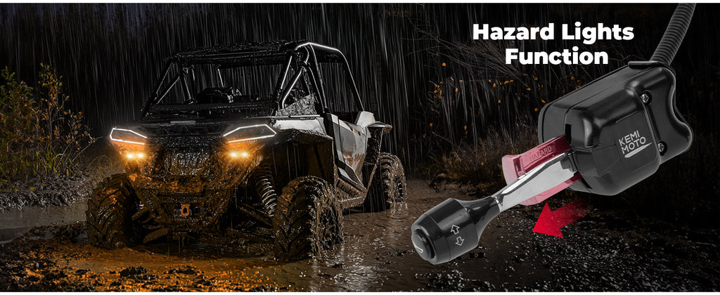 UTV/ATV Universal Turn Signal Kit with Column Switch & Horn — manufacturer image 4