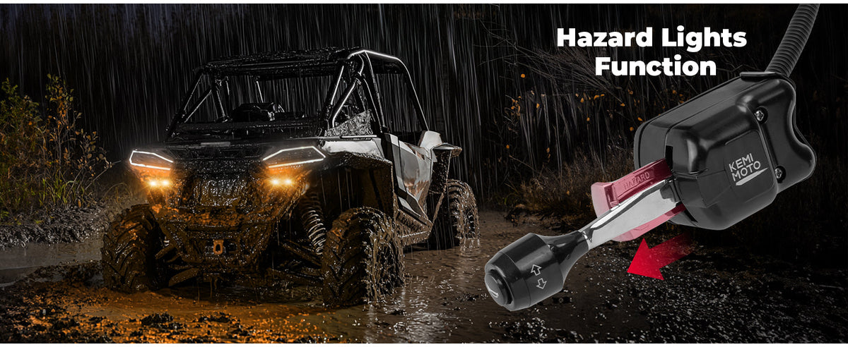 UTV/ATV Universal Turn Signal Kit with Column Switch & Horn — manufacturer image 4