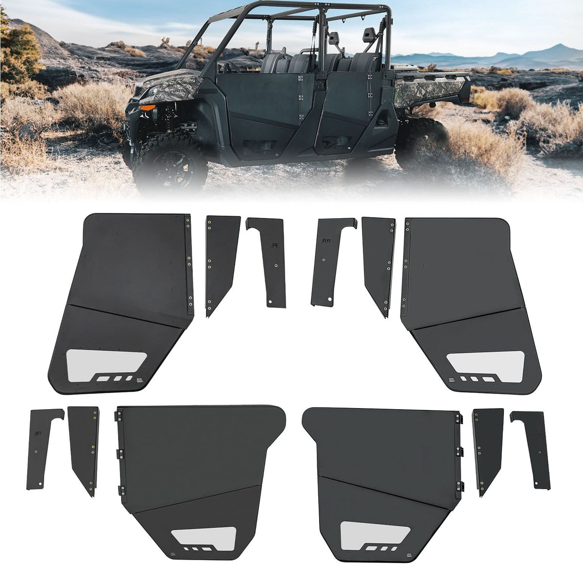4PCS Aluminum Half Doors for CFMOTO UForce 1000XL 2022-2026(Not Fit U10 pro xl)