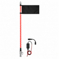 5150 Whips 2-foot Platinum Hyper Color red LED whip WH-1202R-PL