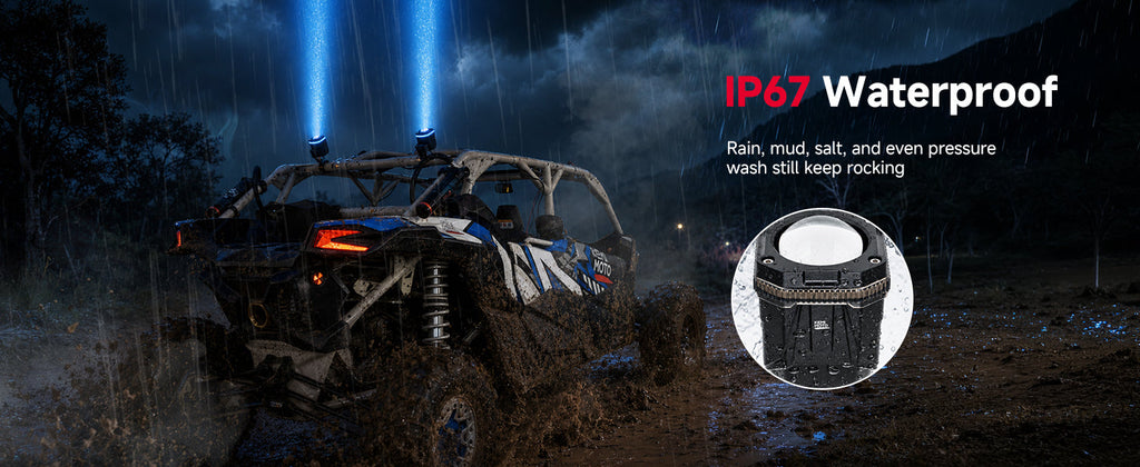 UTV/ATV Universal RGB Whipless LED Whip Lights with Turn Signal — manufacturer image 5