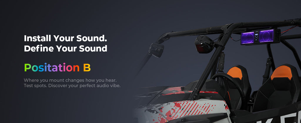 2.1CH 17" SoundBar Bluetooth For Polaris Can am UTV/ATV Universal with RGB Lights 1''-2'' Roll Bar — manufacturer image 7