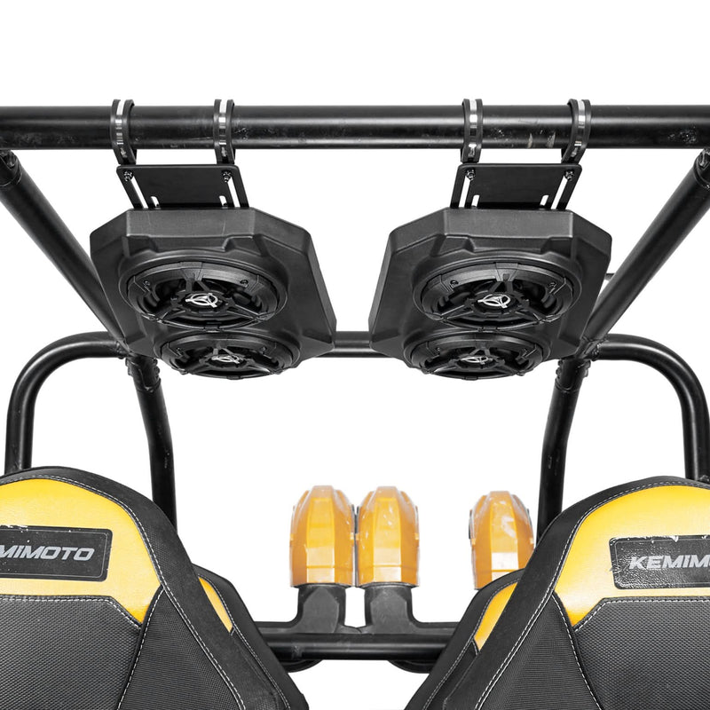6.5'' UTV Bluetooth Sound System Speaker for Can Am Maverick X3/ RZR w/ 1.625''-1.9'' Roll Bar