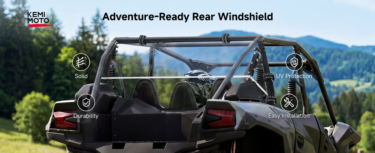 UTV Sliding Rear Windshield For Kawasaki Teryx KRX 4 1000 — manufacturer image 1