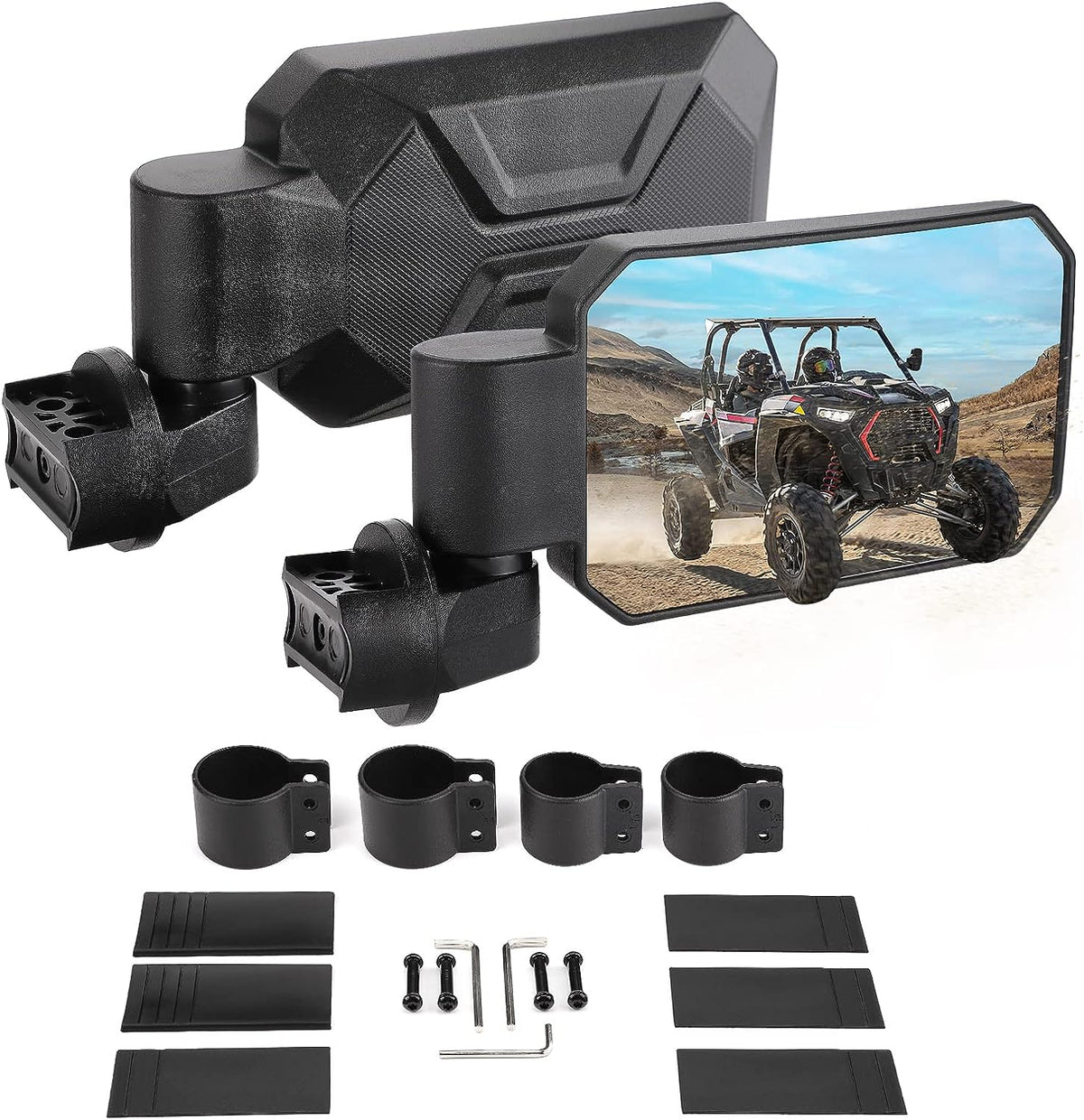 UTV Rear View Side Mirrors for 1.6" -2" CFMOTO zforce-950 (1 pair)