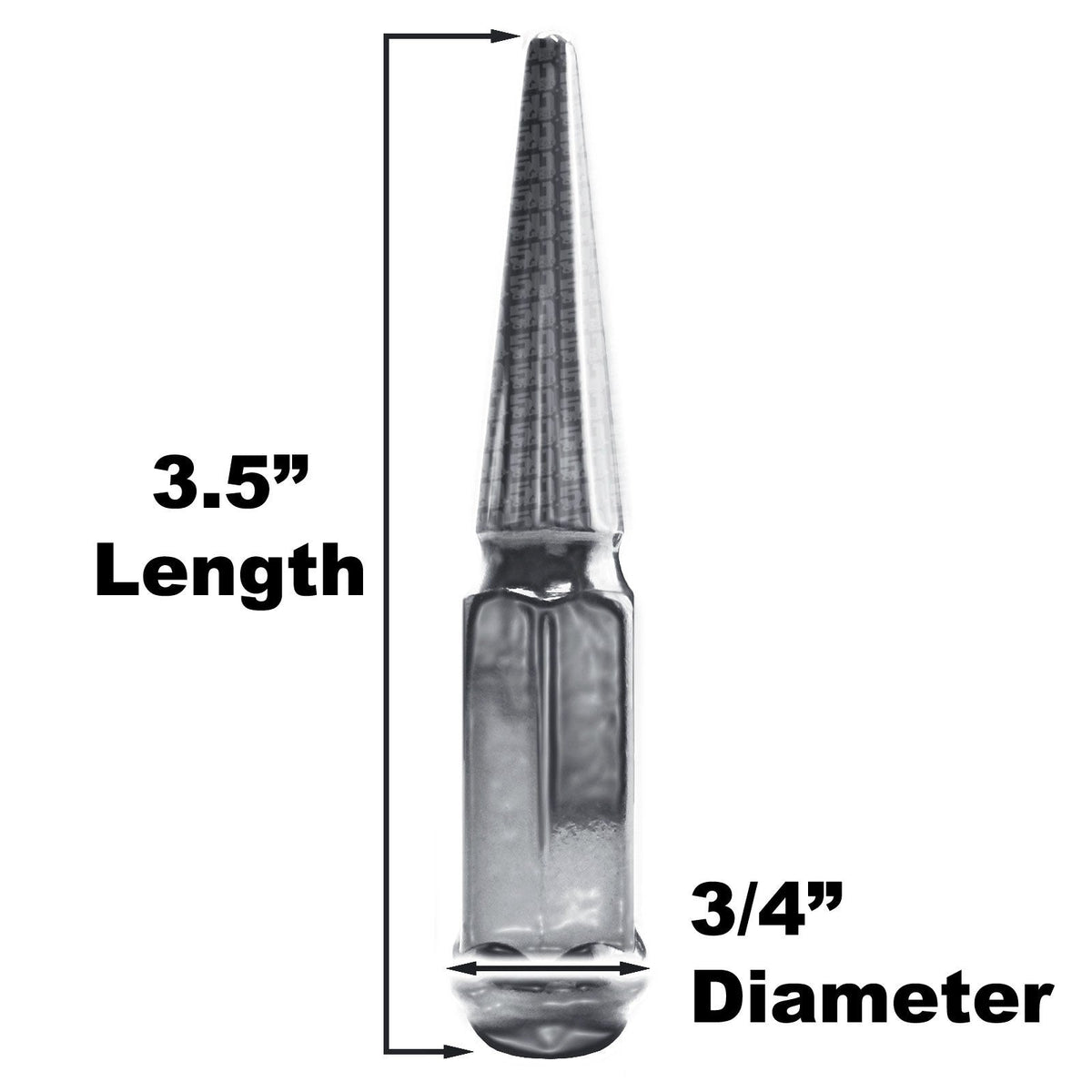 4pc 3.5in Spike Lug Nuts