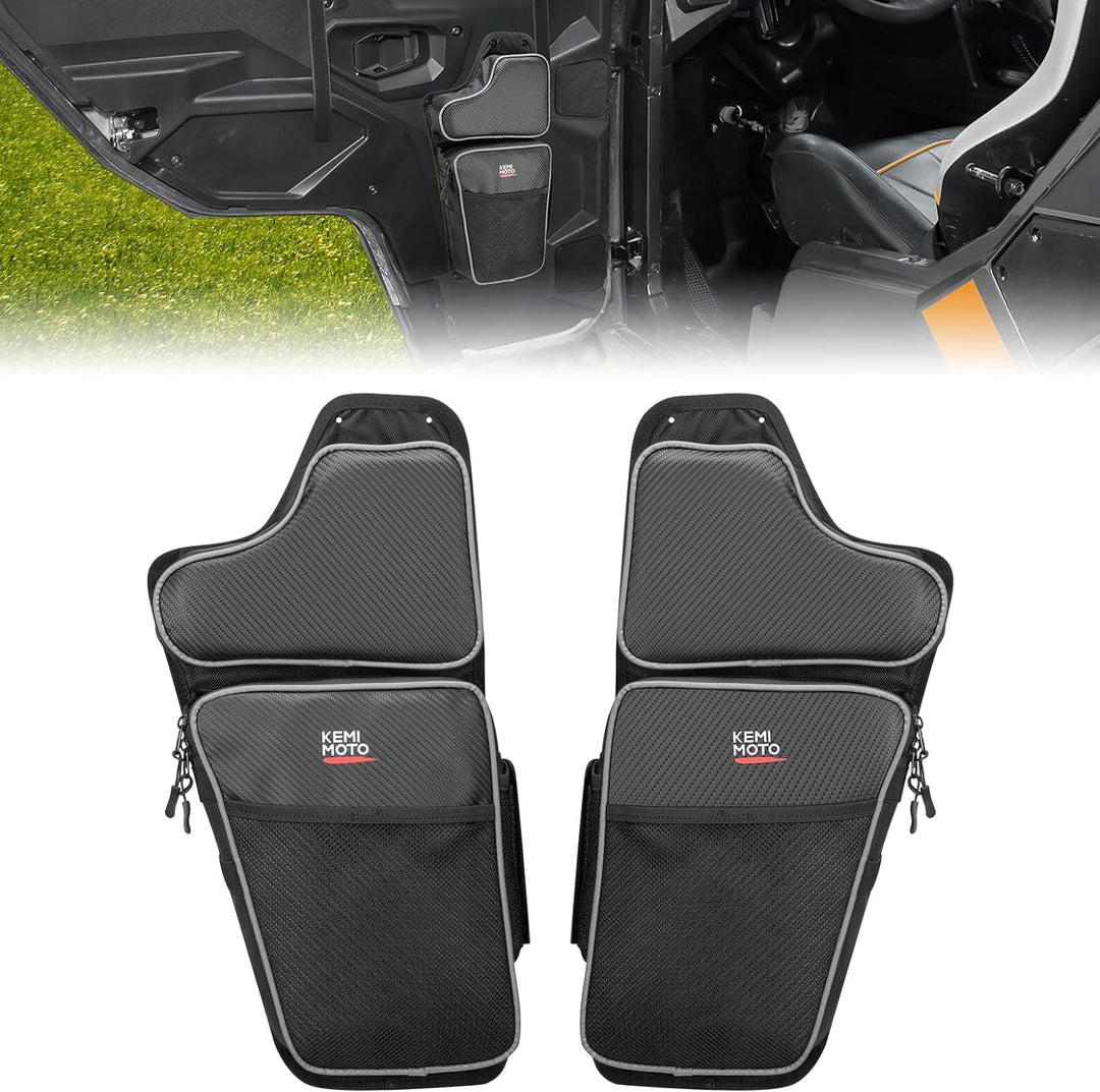 Front Lower Door Bags with Knee Pad for Polaris General by KEMIMOTO