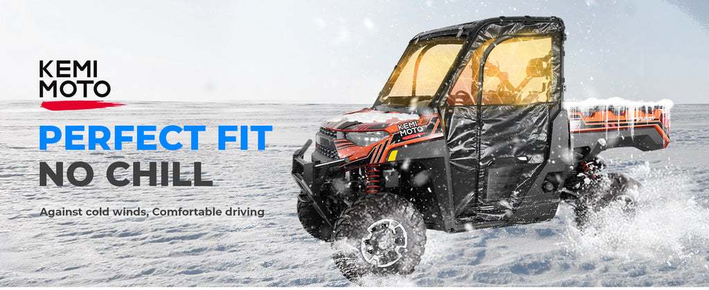 KEMIMOTO UTV Cab Enclosure Upper Doors for Ranger XP 1000 (2017-2025) — manufacturer image 1