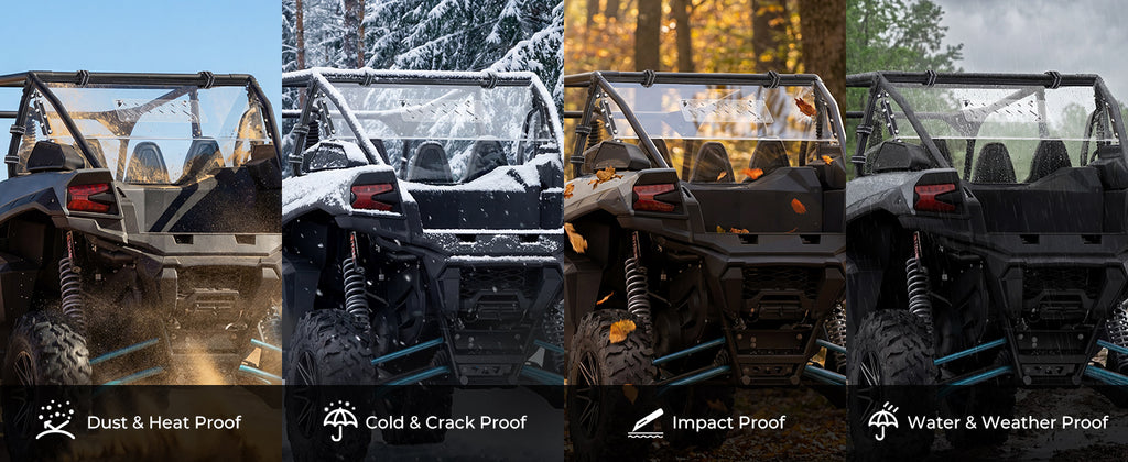 UTV Sliding Rear Windshield For Kawasaki Teryx KRX 4 1000 — manufacturer image 5