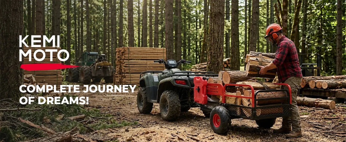 ATV/UTV 12 Cu. Ft. 1500 lbs Universal Pull Behind Dump Cart Trailer — manufacturer image 1