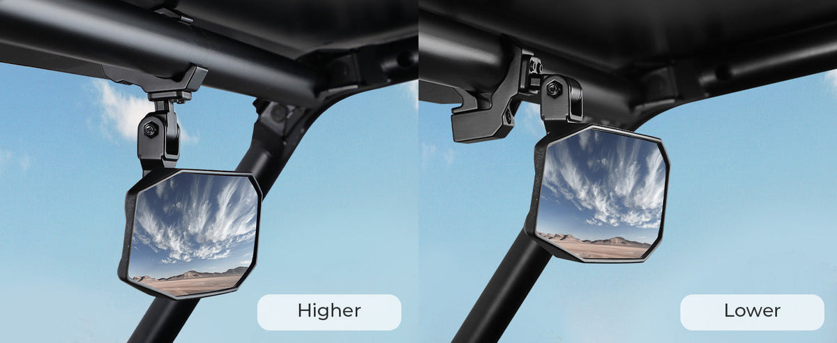 KEMIMOTO UTV Rear View Mirror for Polaris RZR, Pioneer, Can AM, CFMOTO — manufacturer image 1