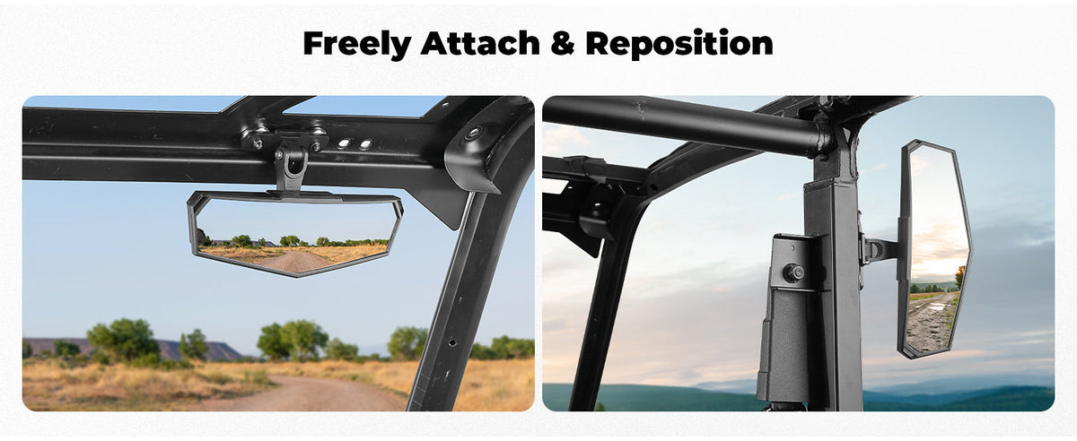 Universal Magnetic Rear View Mirror for Golf Cart, UTV & Truck — manufacturer image 5