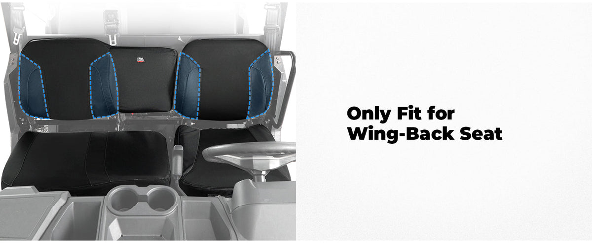 KEMIMOTO UTV Wingback Seat Cover Set for Polaris Ranger Crew XP 1000 — manufacturer image 3