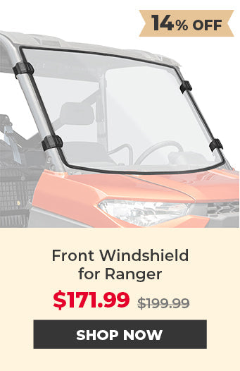 KEMIMOTO Front Windshield for Polaris Ranger XP 1000/Crew 2017-2026