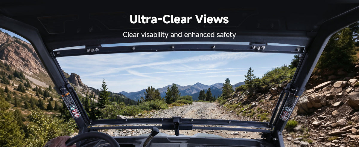 Flip Front Windshield For Can-Am Defender / Defender MAX (2016+) — manufacturer image 4