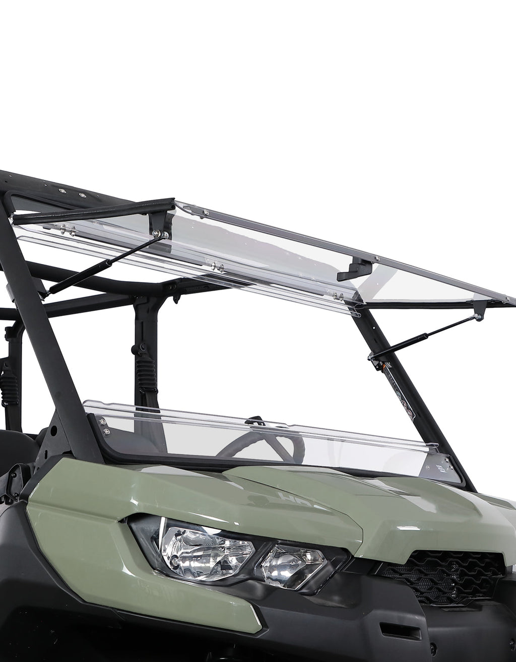 2-in-1 Flip Windshield 1/5" Thick Polycarbonate for Can-Am Defender HD5/8/10
