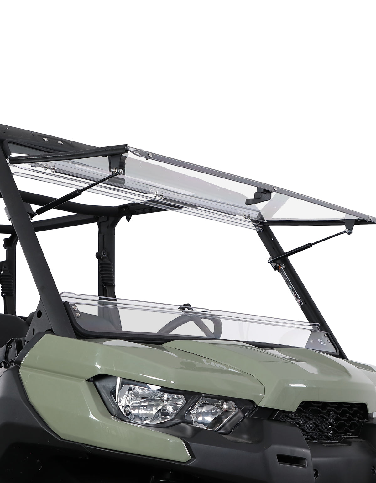 2-in-1 Flip Windshield 1/5" Thick Polycarbonate for Can-Am Defender HD5/8/10