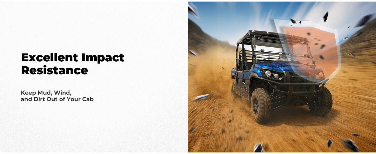 Upgraded Flip Front Windshield For CFMOTO Uforce 1000|1000 XL — manufacturer image 3