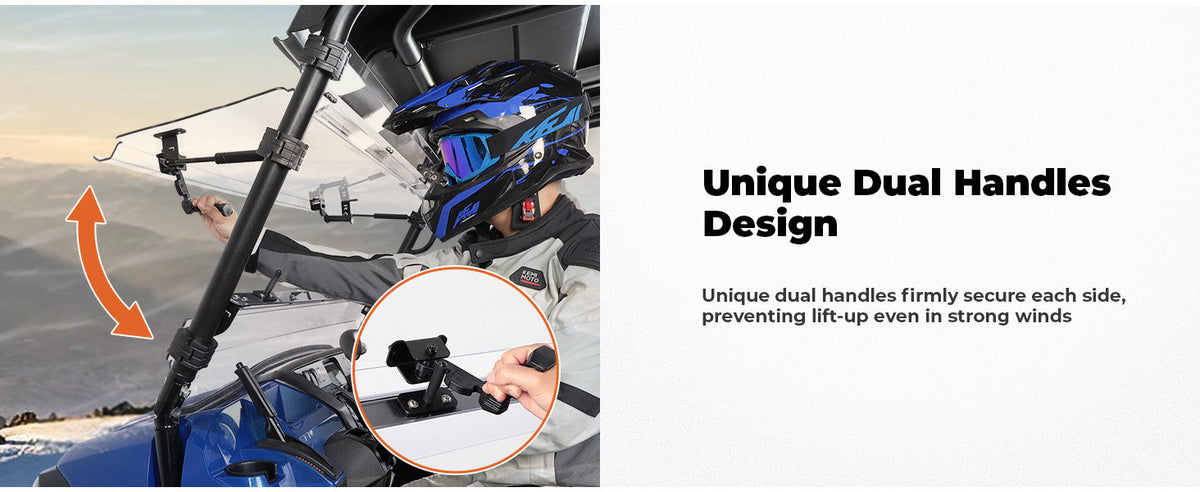 Upgraded Flip Front Windshield For CFMOTO Uforce 1000|1000 XL — manufacturer image 4
